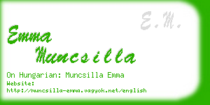 emma muncsilla business card